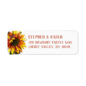 Zonnebloem Elegant Return Address Label (Voorkant)