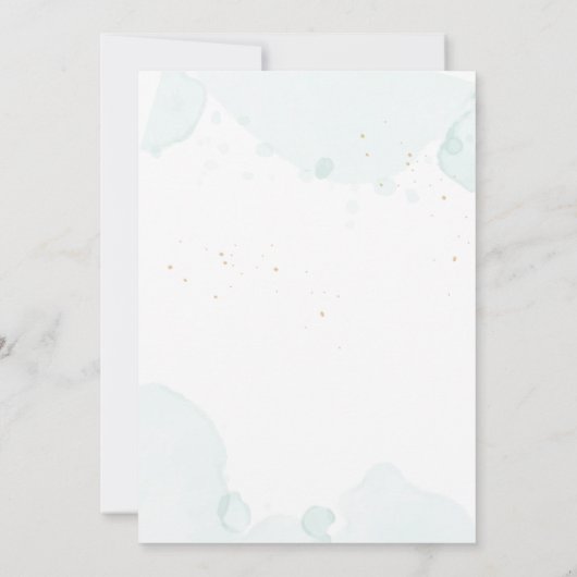  Zonnebloem Elegant Romantic Greenery - F030 Invit Kaart (Achterkant)