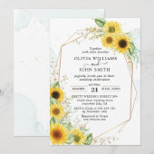  Zonnebloem Elegant Romantic Greenery - F030 Invit Kaart (Voorkant / Achterkant)