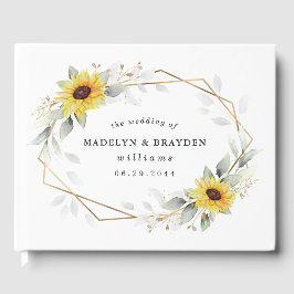 Zonnebloem Elegant Rustic Geometric Gold Wedding Gastenboek