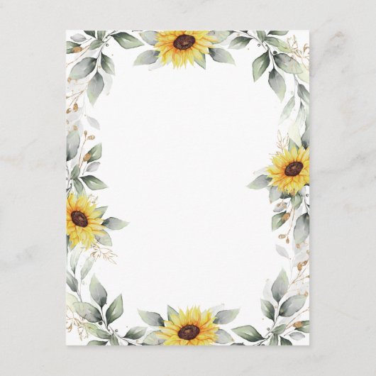 Zonnebloem Elegant Rustic Geometric Gold Wedding Informatiekaartje (Achterkant)