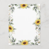Zonnebloem Elegant Rustic Geometric Gold Wedding Informatiekaartje (Achterkant)