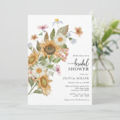 Zonnebloem Elegant Vrijgezellenfeest Kaart (Staand voorkant)