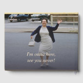 Zonnebloem Elegant Waterverf Pensioen Partij Gastenboek (Achterkant)