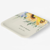 Zonnebloem Elegant Waterverf Weddenschap Borden Papieren Bordje (Gebogen)