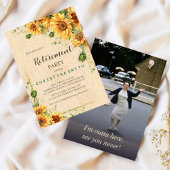  Zonnebloem Elegant Zomer Pensioen Partij Kaart