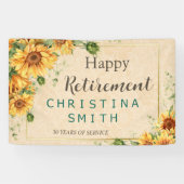  Zonnebloem Elegant Zomer Pensioen Partij Spandoek (Horizontaal)