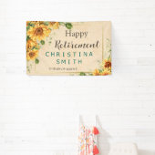  Zonnebloem Elegant Zomer Pensioen Partij Spandoek (Insitu)