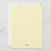 Zonnebloem elegante gele boog bruiloft menu (Achterkant)