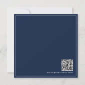Zonnebloem Elegante Navyblauwe Trouw Save The Date (Achterkant)