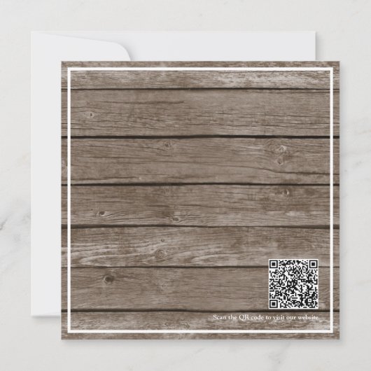 Zonnebloem Elegante Rustieke Bruiloft Save The Date (Achterkant)