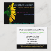 Zonnebloem Elegante Zorgverlener Helper Visitekaartje (Voorkant / Achterkant)