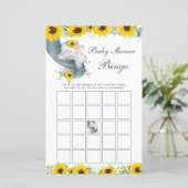 Zonnebloem Elephant Baby shower Bingo Game (Staand voorkant)