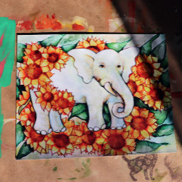 Zonnebloem Elephant Poster
