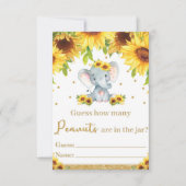 Zonnebloem Elephant raad hoeveel pinda-kaart Kaart (Voorkant)