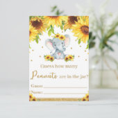 Zonnebloem Elephant raad hoeveel pinda-kaart Kaart (Staand voorkant)