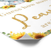 Zonnebloem Elephant raad hoeveel pinda's er aankom Poster (Hoek)