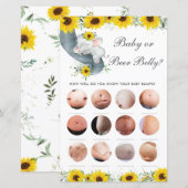 Zonnebloem Elephant Shower Baby of Beer Belly Game (Voorkant / Achterkant)