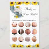 Zonnebloem Elephant Shower Baby of Beer Belly Game (Voorkant)