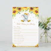 Zonnebloem Elephant Well Wishes for Baby Activity (Staand voorkant)