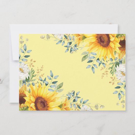 Zonnebloem Elephant Wilde Een kleine pinda Birthda Bedankkaart (Achterkant)