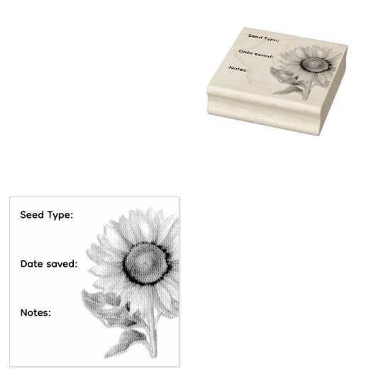 Zonnebloem elke zaad saver rubberstempel (Gestempeld)