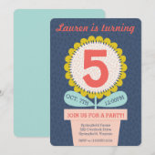 Zonnebloem, elke zondag uitnodiging (Voorkant / Achterkant)