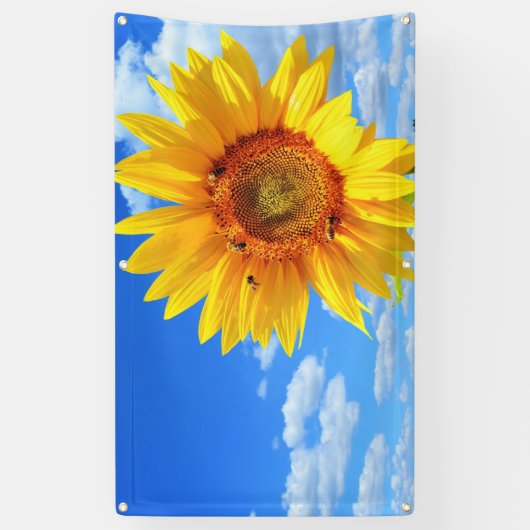 Zonnebloem en Bees Banner (Verticaal)