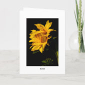 Zonnebloem en betekenis kaart (Achterkant)