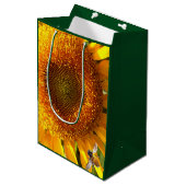 Zonnebloem en bij reuzengeel zoogdier medium cadeauzakje (Voorkant Gekanteld)