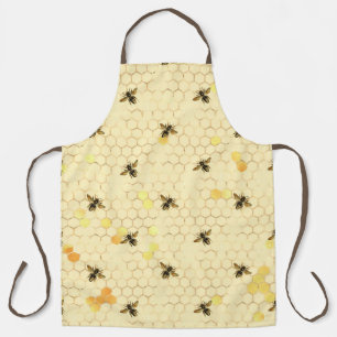 Zonnebloem en Bij Serie Design Zes Schort