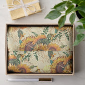 Zonnebloem en Bij Serie Ontwerp Drie Tissuepapier (Geschenk)