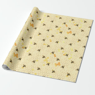 Zonnebloem en Bij Serie Ontwerp Elf Cadeaupapier