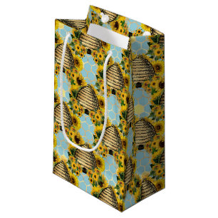 Zonnebloem en Bij Serie Ontwerp Elf Klein Cadeauzakje
