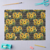 Zonnebloem en Bij Serie Ontwerp Elf Tissuepapier (Craft)