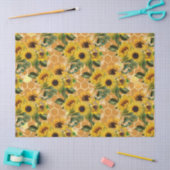 Zonnebloem en Bij Serie Ontwerp Twee Tissuepapier (Craft)