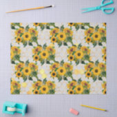 Zonnebloem en Bij Serie Ontwerp Vier Tissuepapier (Craft)