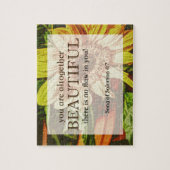 Zonnebloem en bijbelvormig ontwerp legpuzzel (Verticaal)