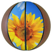 Zonnebloem en bijen basketbal (Verticaal)