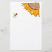 Zonnebloem en bijen briefpapier (Voorkant)