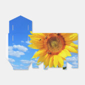 Zonnebloem en bijen geven de voorkeur aan dozen bedankdoosjes (Uitgevouwen)