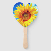Zonnebloem en Bijen Handventilatoren Handwaaier (Achterkant)