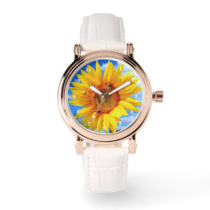 Zonnebloem en Bijen Horloge
