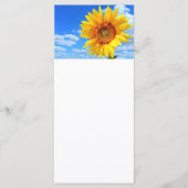 Zonnebloem en bijen in het menu Blue Sky Summer (Voorkant)