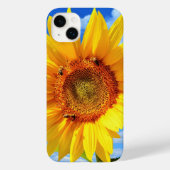Zonnebloem en bijen iPhone Case (Achterkant)