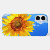 Zonnebloem en bijen iPhone Case (Achterkant (horizontaal))