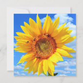 Zonnebloem en bijen Kaart (Voorkant)