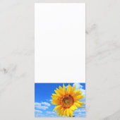 Zonnebloem en Bijen op Blauwe Lucht Zomer Menu (Achterkant)