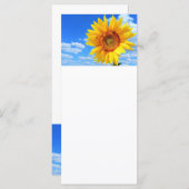 Zonnebloem en Bijen op Blauwe Lucht Zomer Menu (Voorkant / Achterkant)