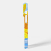 Zonnebloem en bijen op Blue Sky iPhone Case Gift (Achterkant / Links)